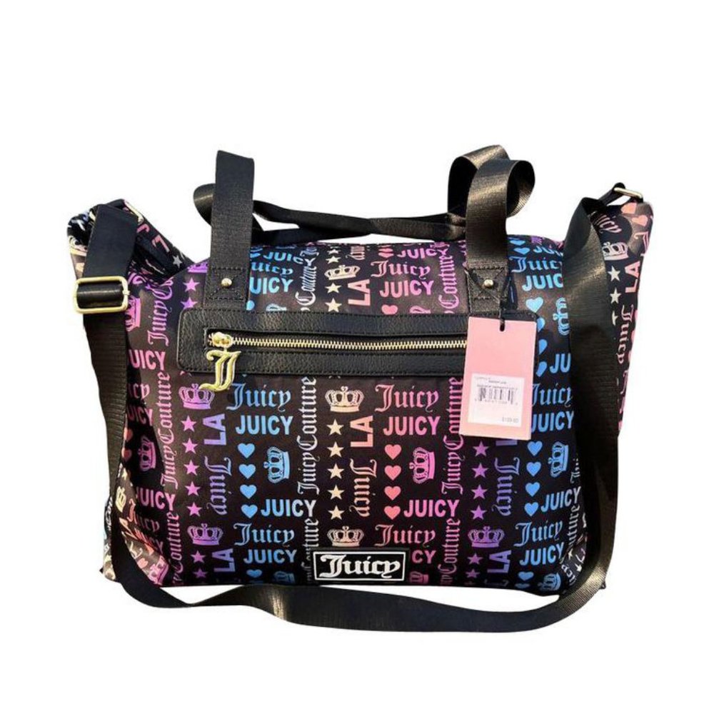 Juicy Couture Rainbow Logo Good Sport Overnighter Duffle Bag NWT